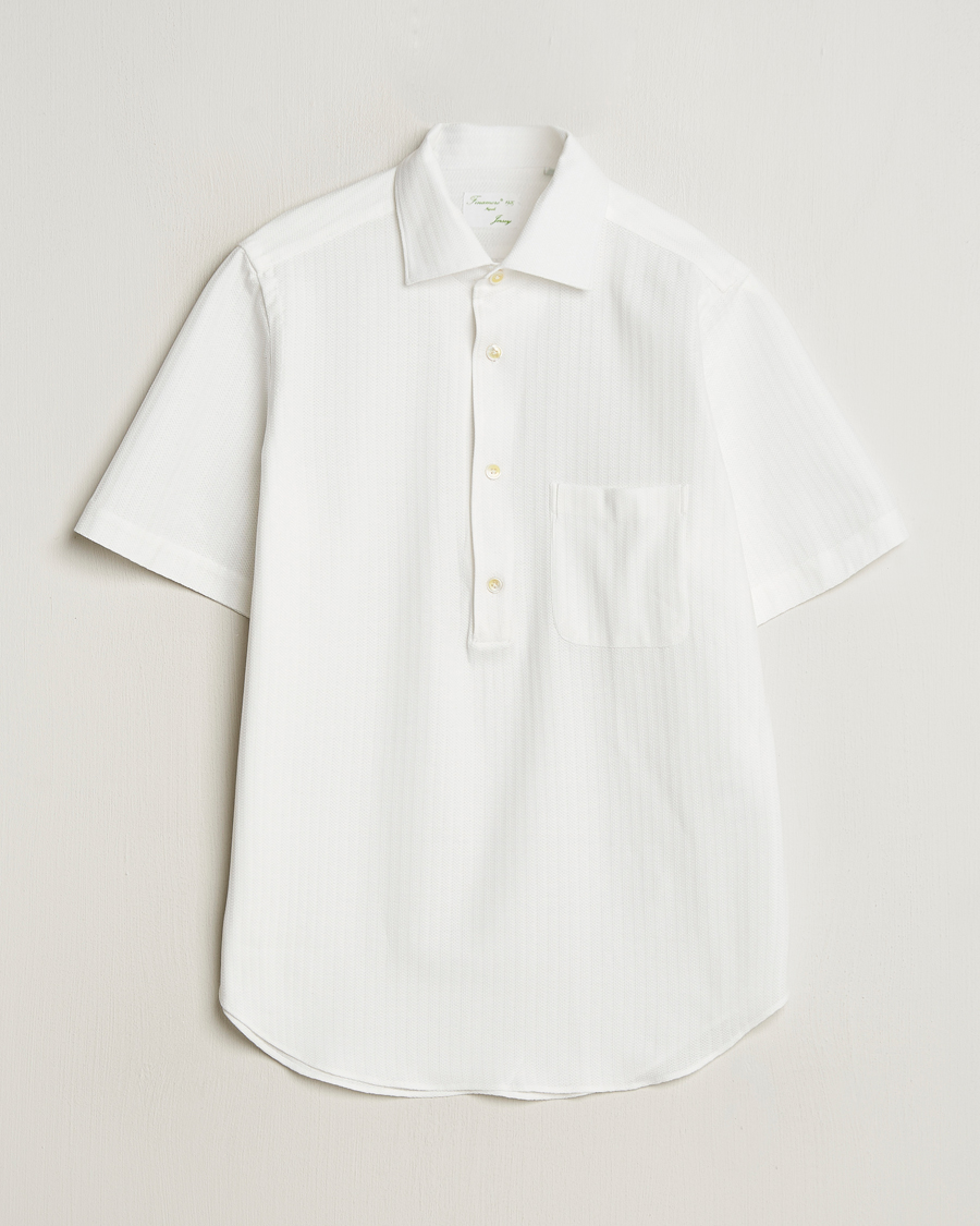 Herren | Hemden | Finamore Napoli | Vico Jersey Short Sleeve Polo White