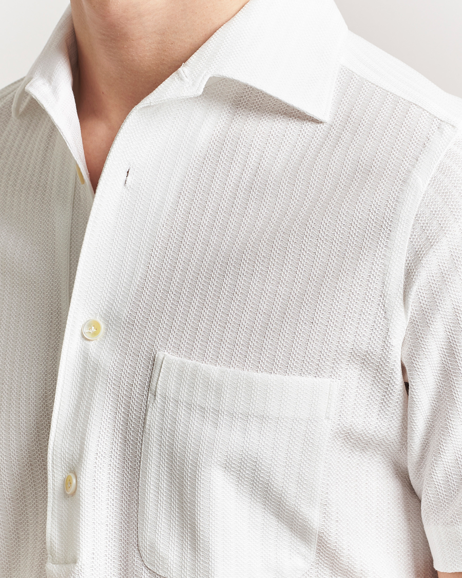 Herren | Hemden | Finamore Napoli | Vico Jersey Short Sleeve Polo White