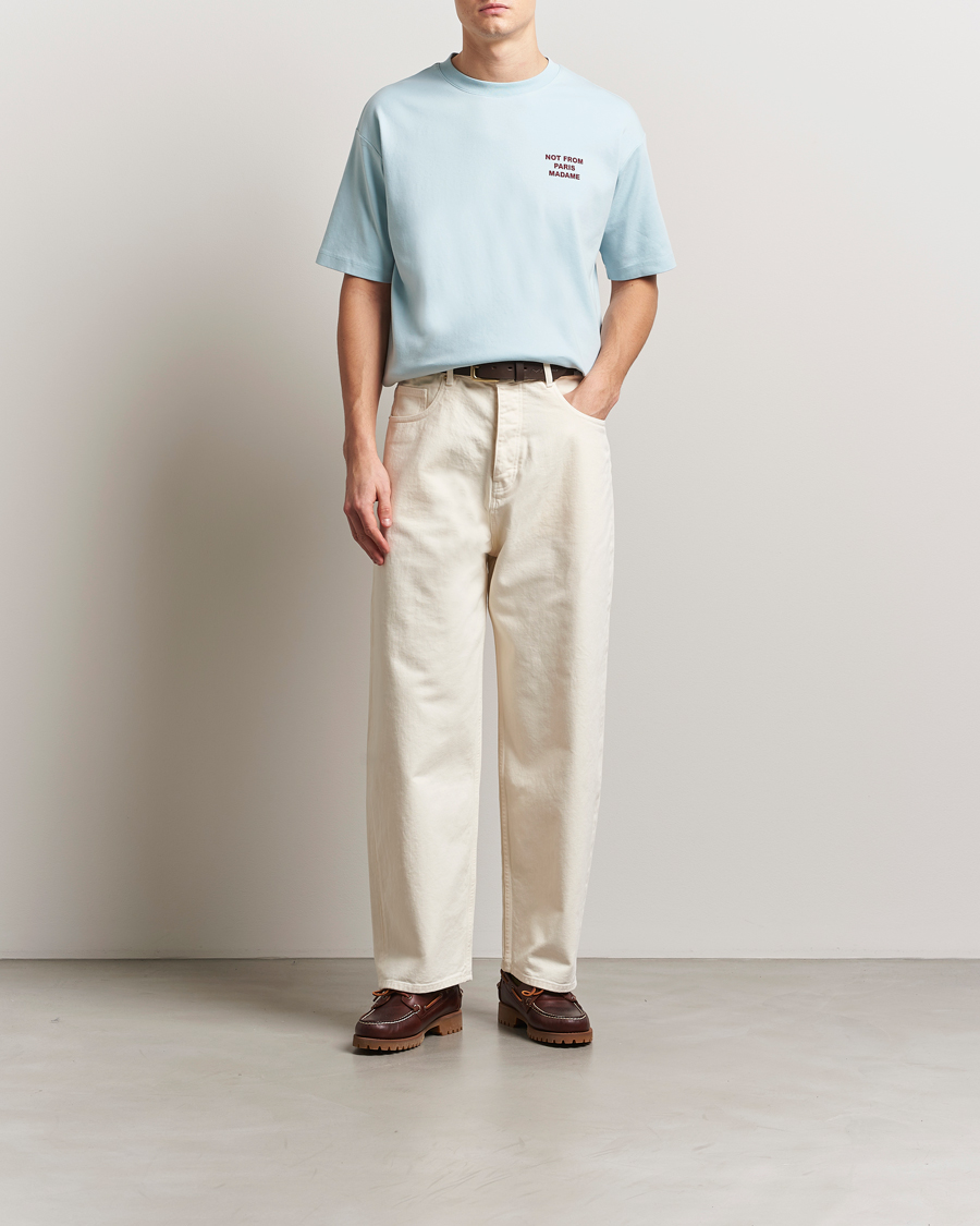 Herren | T-Shirts | Drôle de Monsieur | Slogan T-Shirt Light Blue