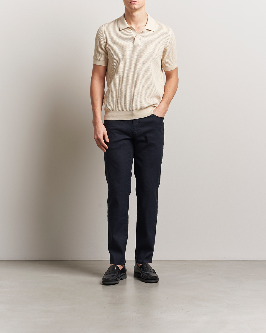 Herren | Hosen | Brax | Cadiz Linen-Flex 5-Pocket Pants Navy