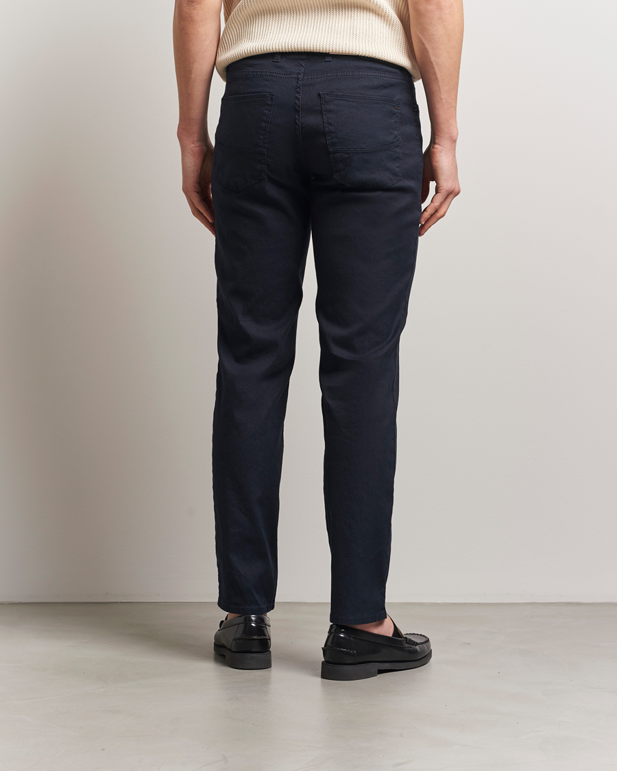 Herren | Hosen | Brax | Cadiz Linen-Flex 5-Pocket Pants Navy