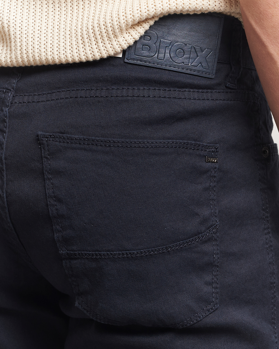 Herren | Hosen | Brax | Cadiz Linen-Flex 5-Pocket Pants Navy