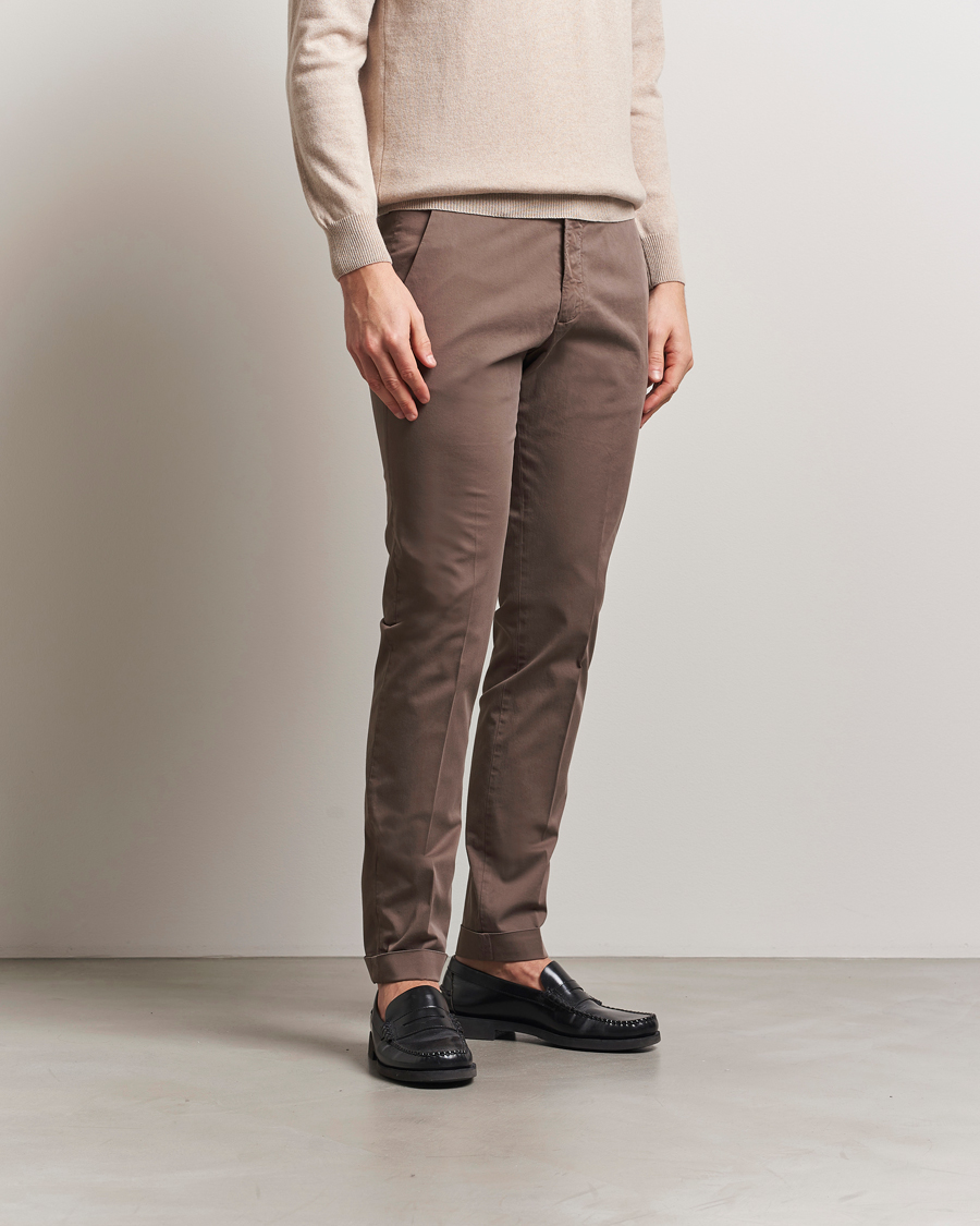 Herren | Hosen | Briglia 1949 | Slim Fit Cotton Chinos Brown