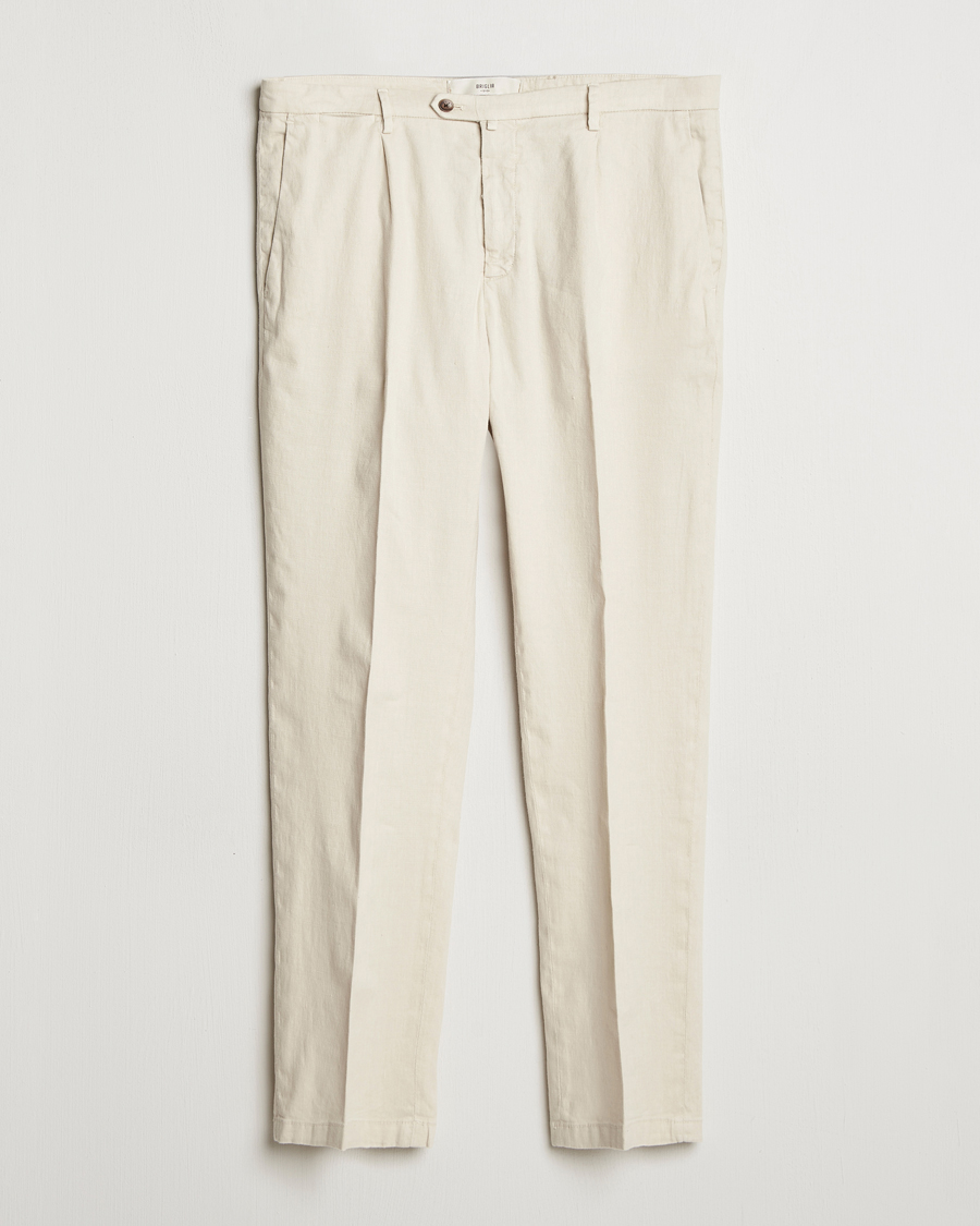Herren | Hosen | Briglia 1949 | Pleated Linen Trousers Cream