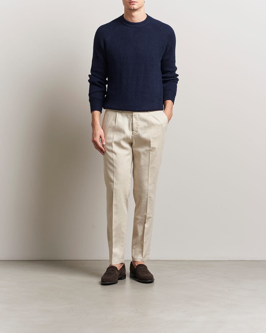 Herren | Hosen | Briglia 1949 | Pleated Linen Trousers Cream