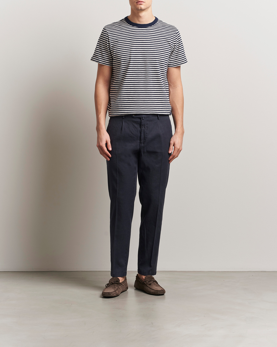 Herren | Hosen | Briglia 1949 | Pleated Linen Trousers Navy