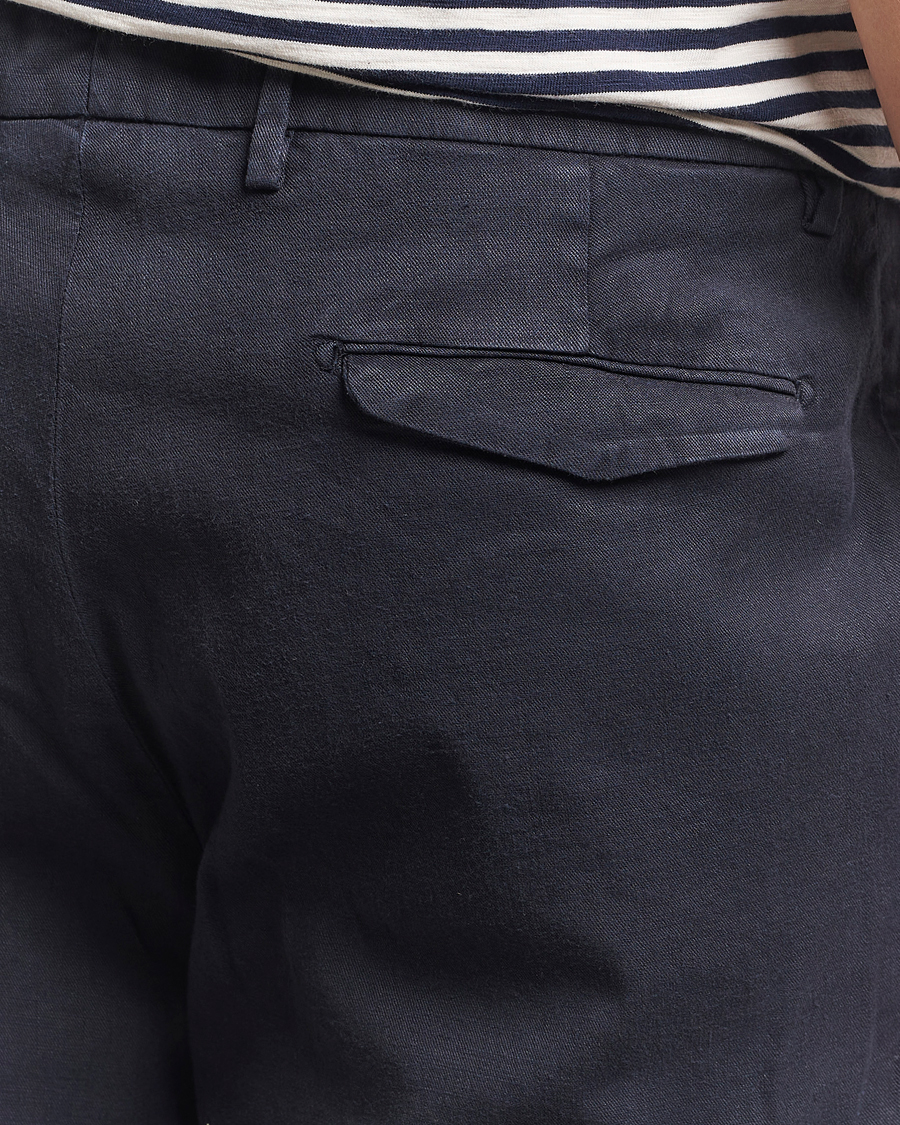 Herren | Hosen | Briglia 1949 | Pleated Linen Trousers Navy