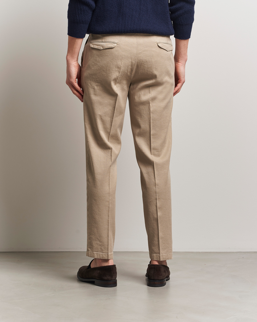 Herren | Hosen | Briglia 1949 | Pleated Linen Trousers Taupe