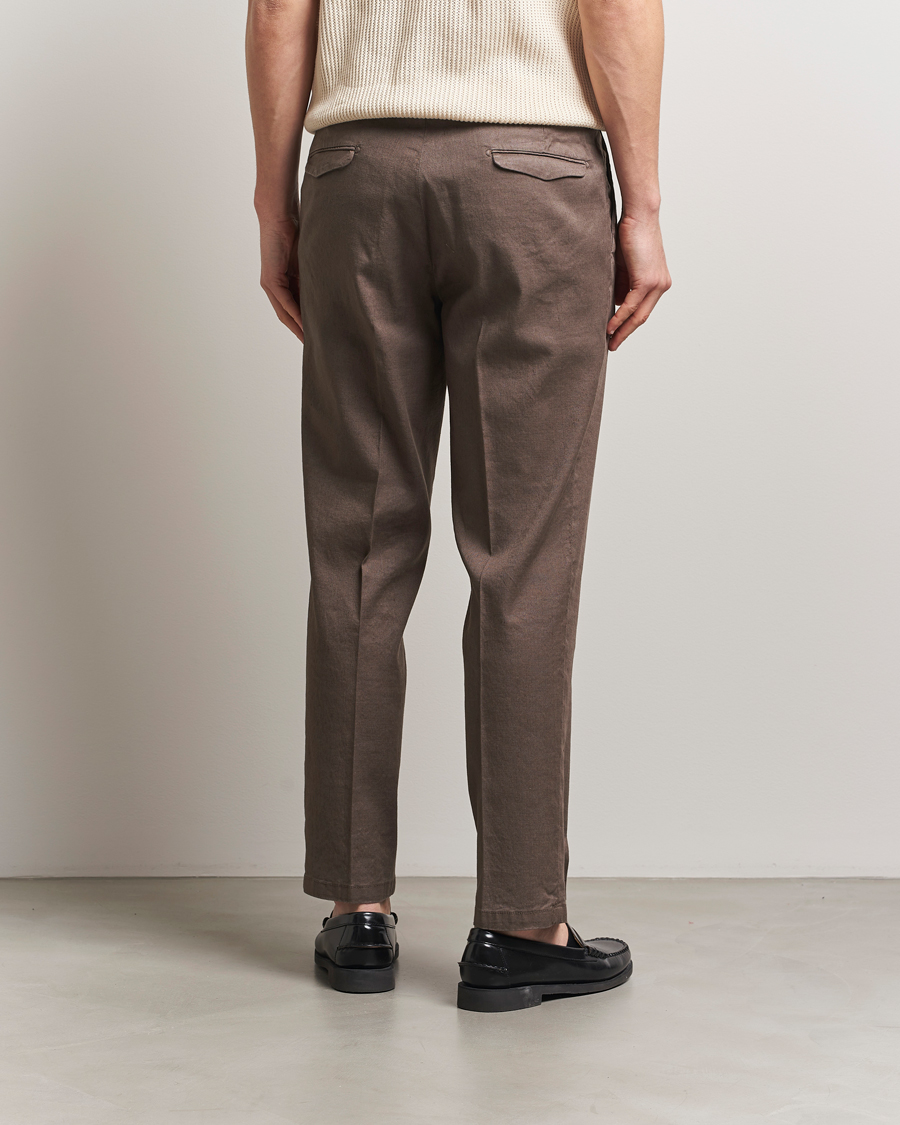 Herren | Hosen | Briglia 1949 | Pleated Linen Trousers Brown