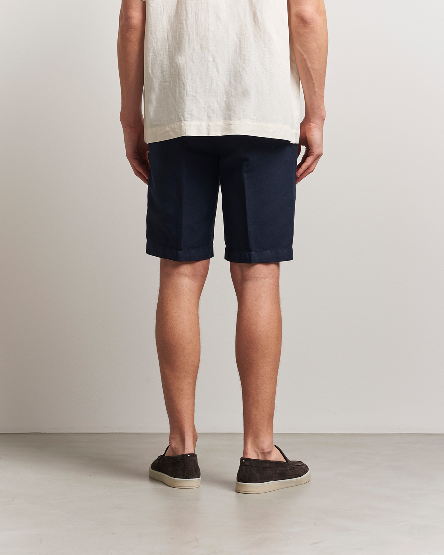 Herren | Shorts | Briglia 1949 | Linen/Cotton Drawstring Shorts Navy