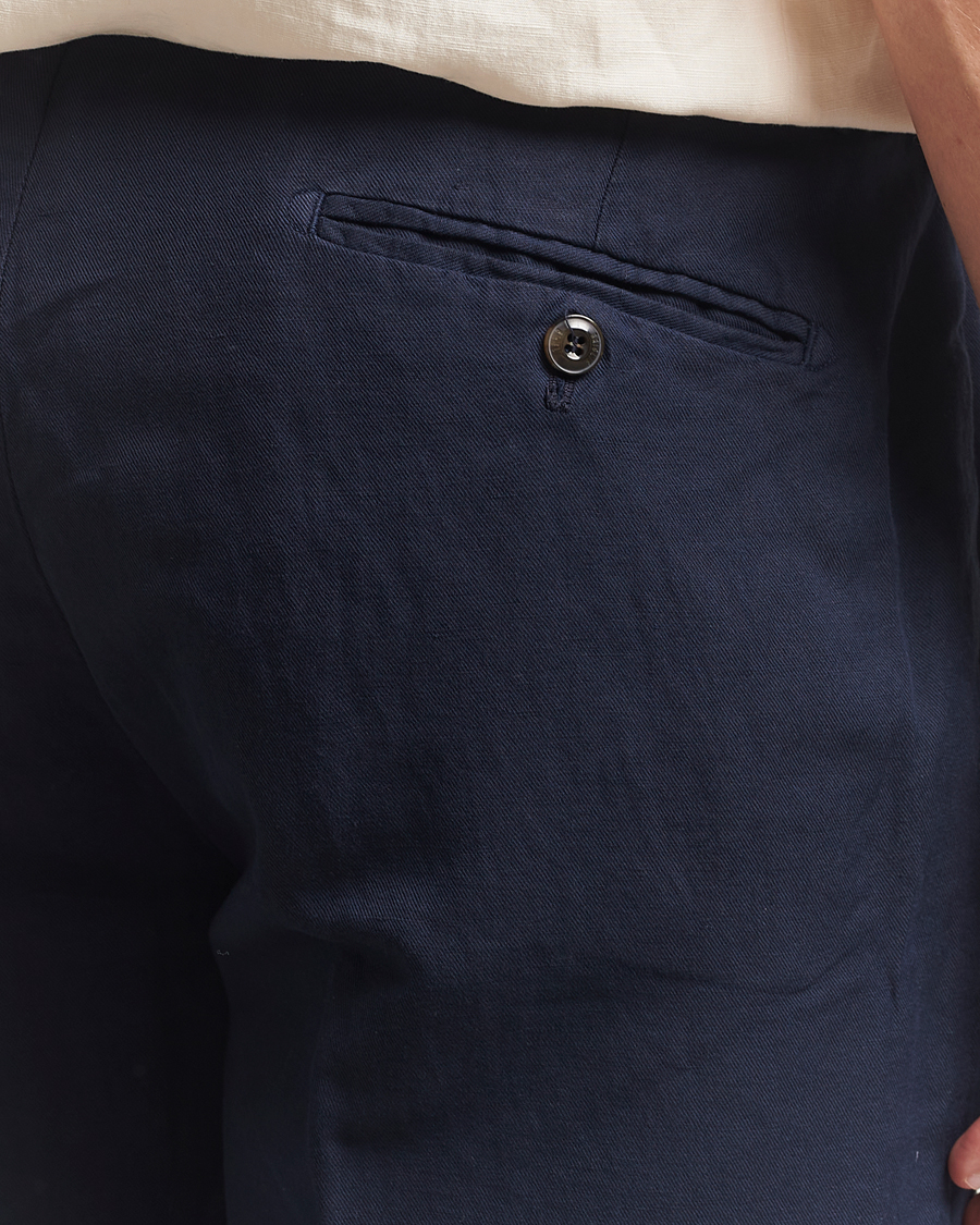 Herren | Shorts | Briglia 1949 | Linen/Cotton Drawstring Shorts Navy