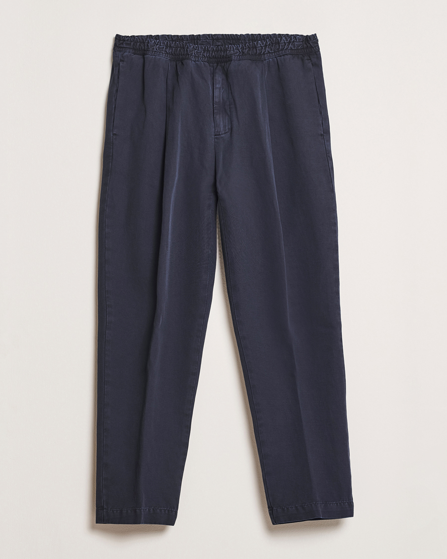 Herren | Hosen | Briglia 1949 | Cotton/Linen Drawstring Pants Navy