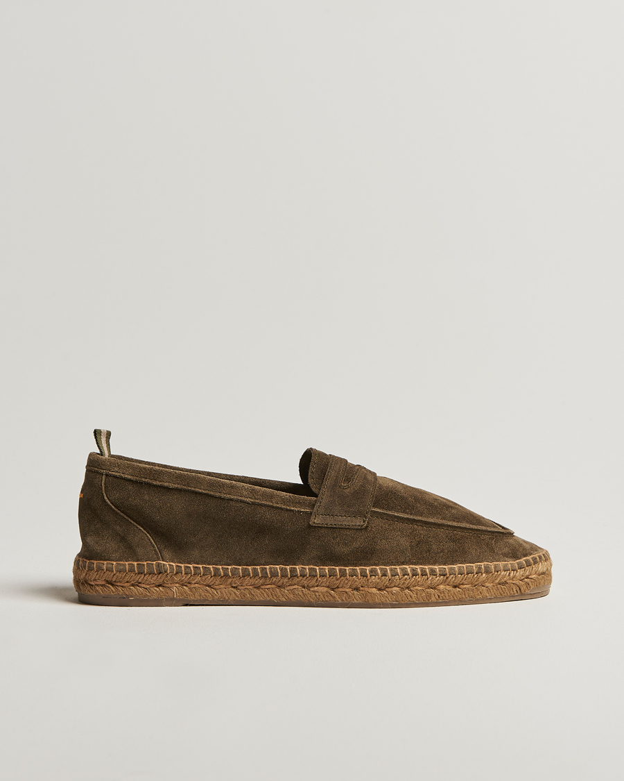 Herren | Castañer Nacho Casual Suede Loafers Verde Bosque | Castañer | Nacho Casual Suede Loafers Verde Bosque