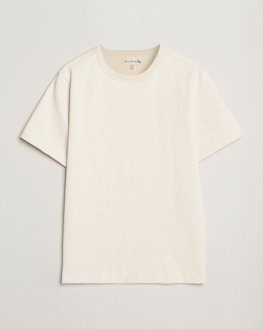 Herren | T-Shirts | Merz b. Schwanen | Relaxed Fit Loopwheeled Heavy T-Shirt Nature