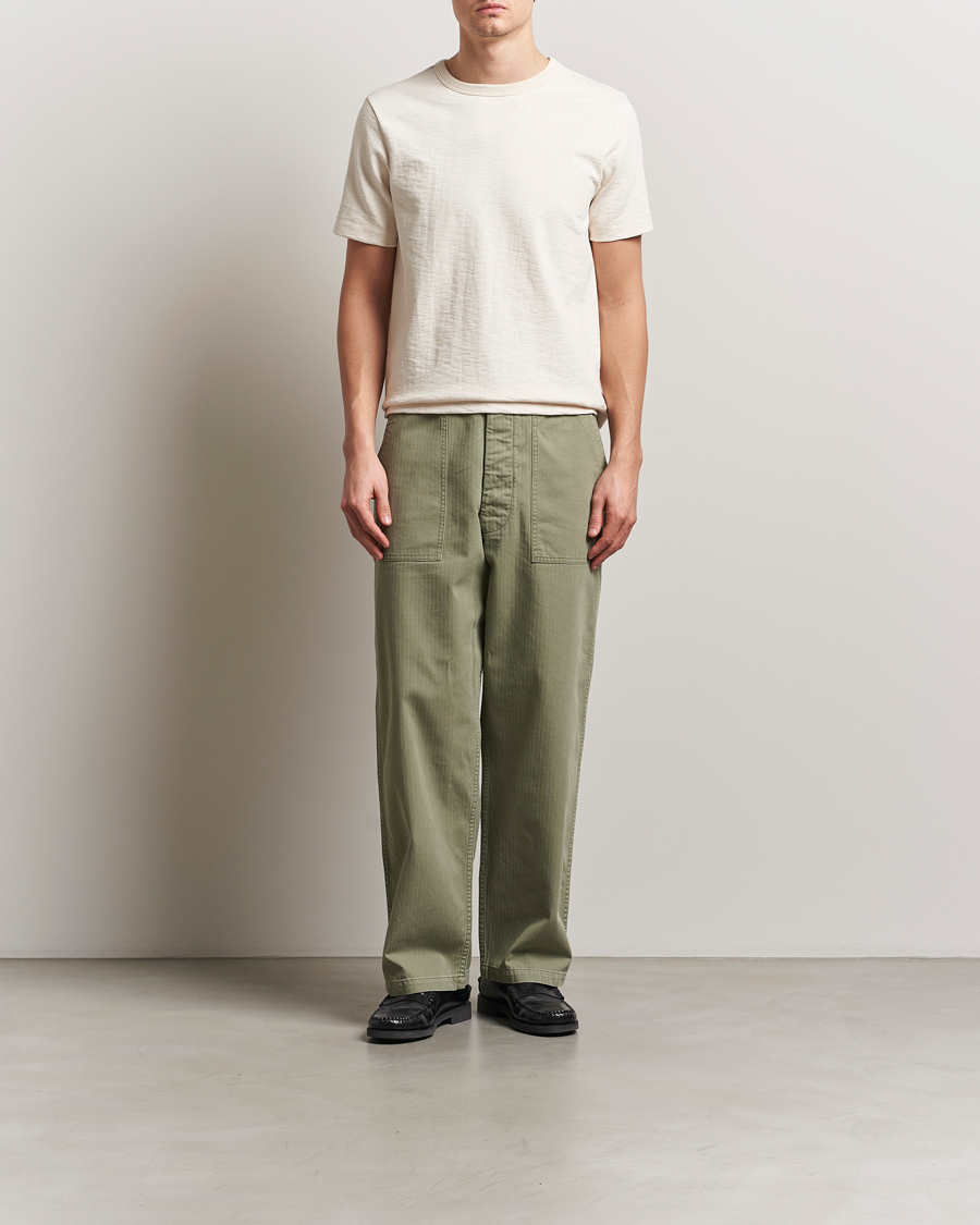 Herren | T-Shirts | Merz b. Schwanen | Relaxed Fit Loopwheeled Heavy T-Shirt Nature