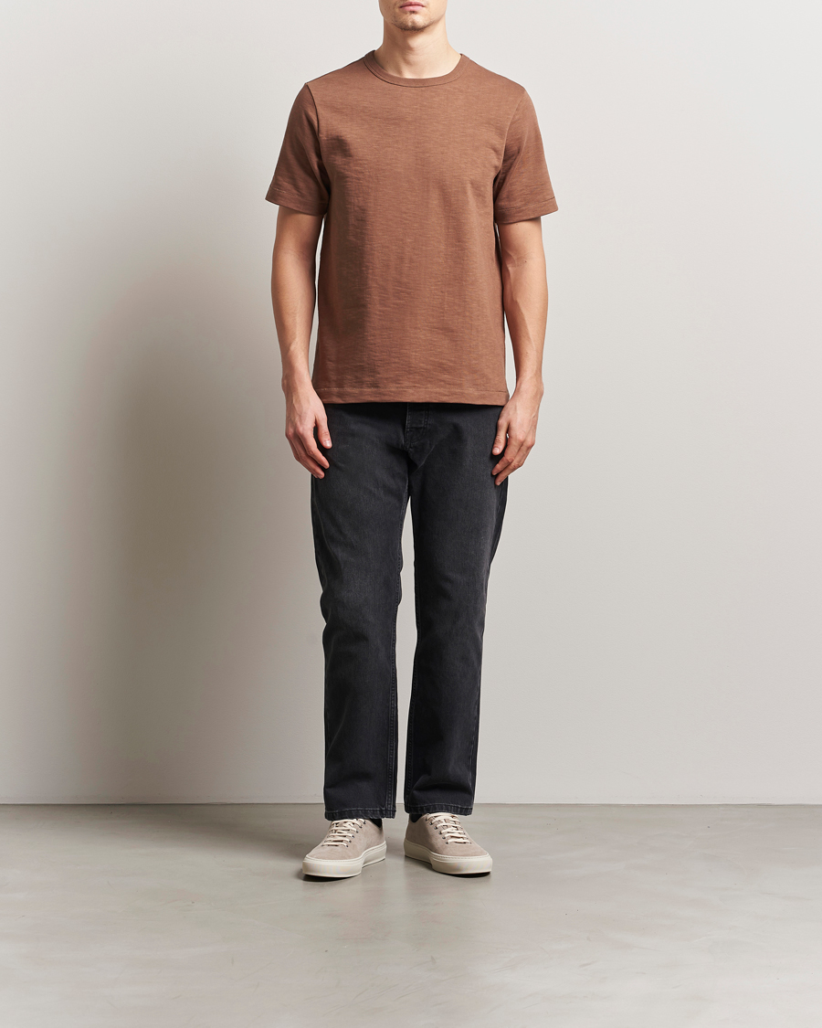 Herren | T-Shirts | Merz b. Schwanen | Relaxed Loopwheeled Heavy T-Shirt Nut