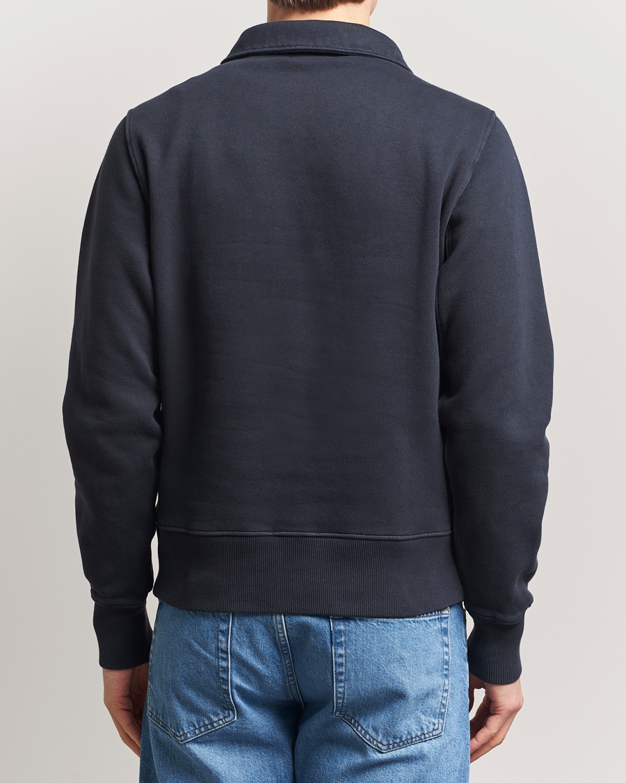Herren | Pullover | Merz b. Schwanen | Relaxed Fit Vintage Fleece Half Zip Sweat Charcoal