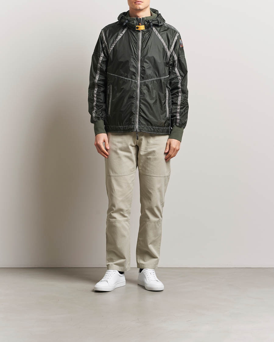 Herren | Jacken | Parajumpers | Edge Nylon Double Ripstop Hooded Jacket Thyme Green