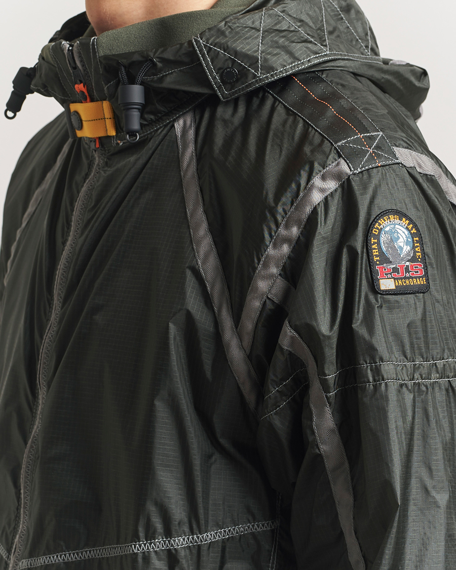 Herren | Jacken | Parajumpers | Edge Nylon Double Ripstop Hooded Jacket Thyme Green