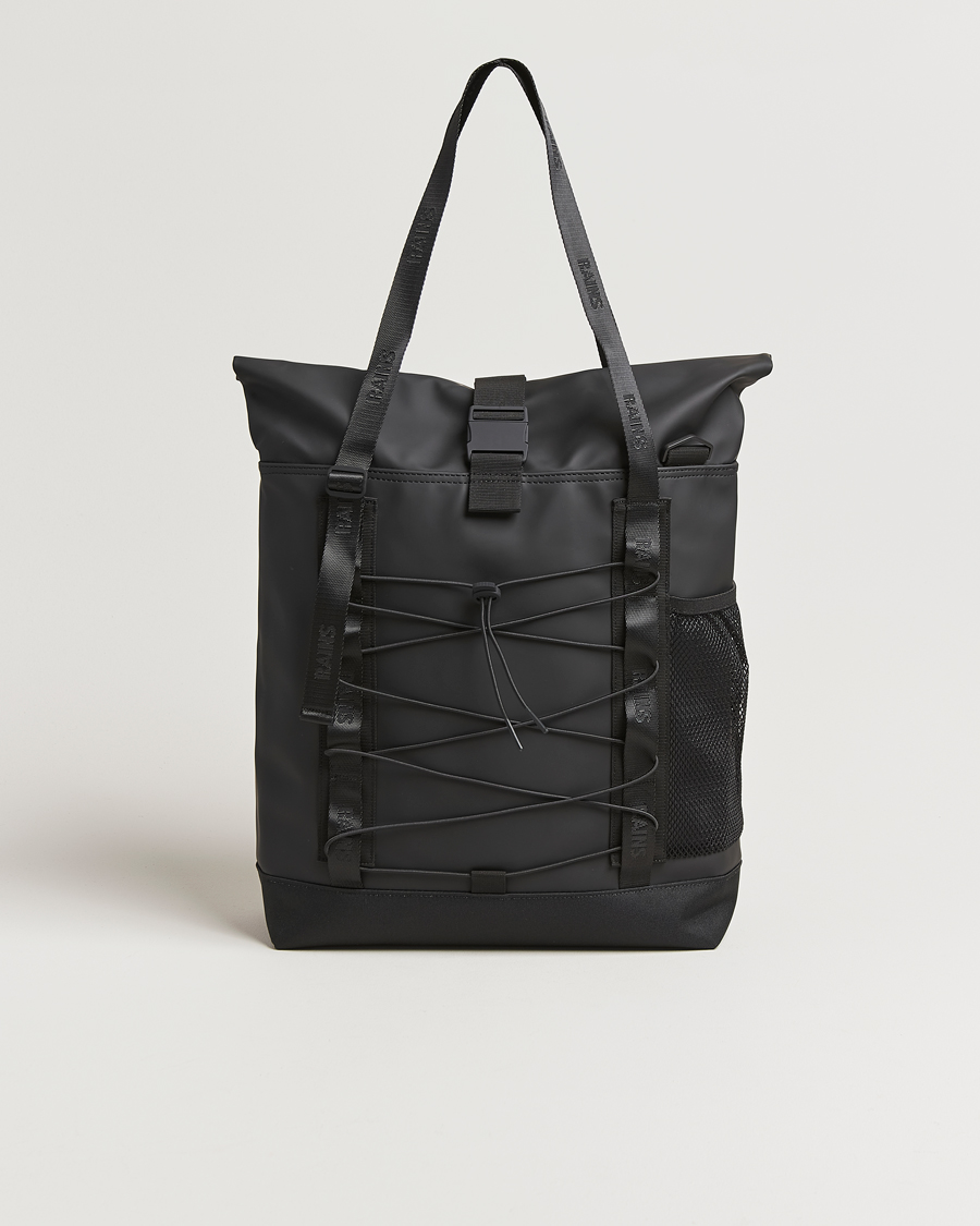 Herren | RAINS Trail Rolltop Tote Bag Black | RAINS | Trail Rolltop Tote Bag Black