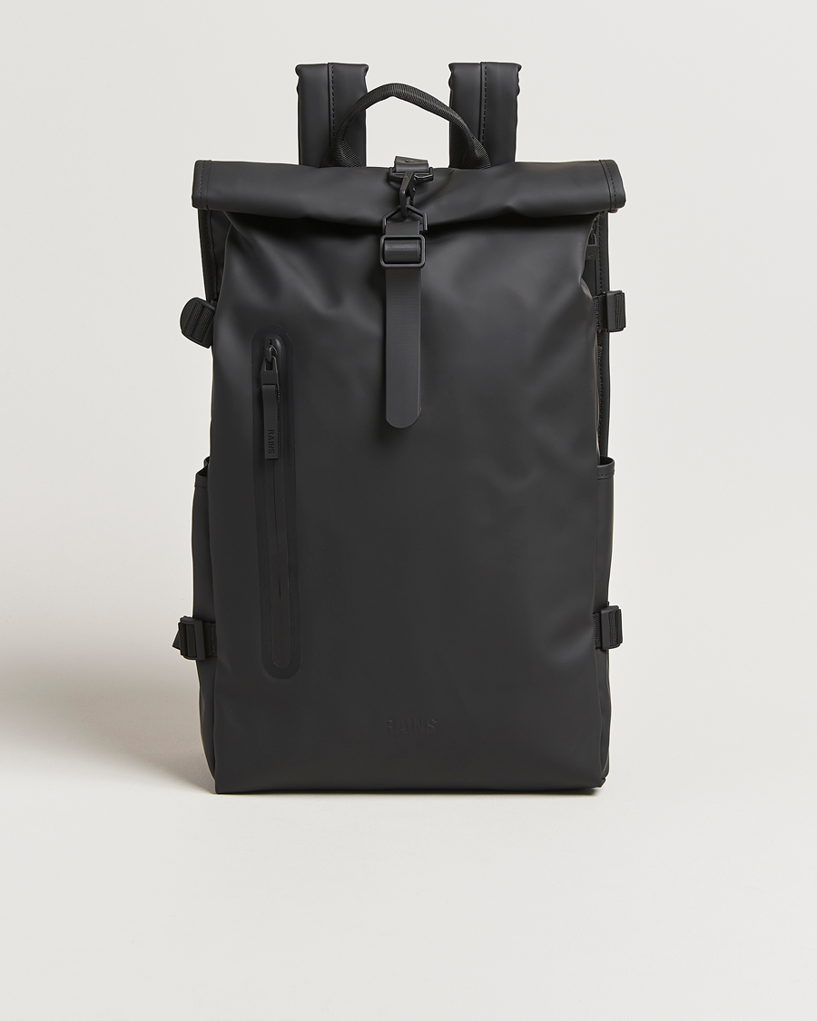 Herren | RAINS Rolltop Large Rucksack Black | RAINS | Rolltop Large Rucksack Black