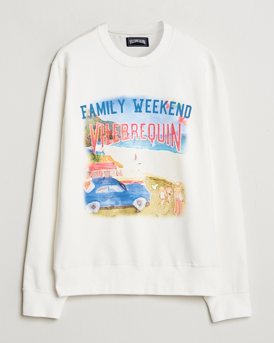 Herren | Pullover | Vilebrequin | Printed Crew Neck Sweatshirt Off White