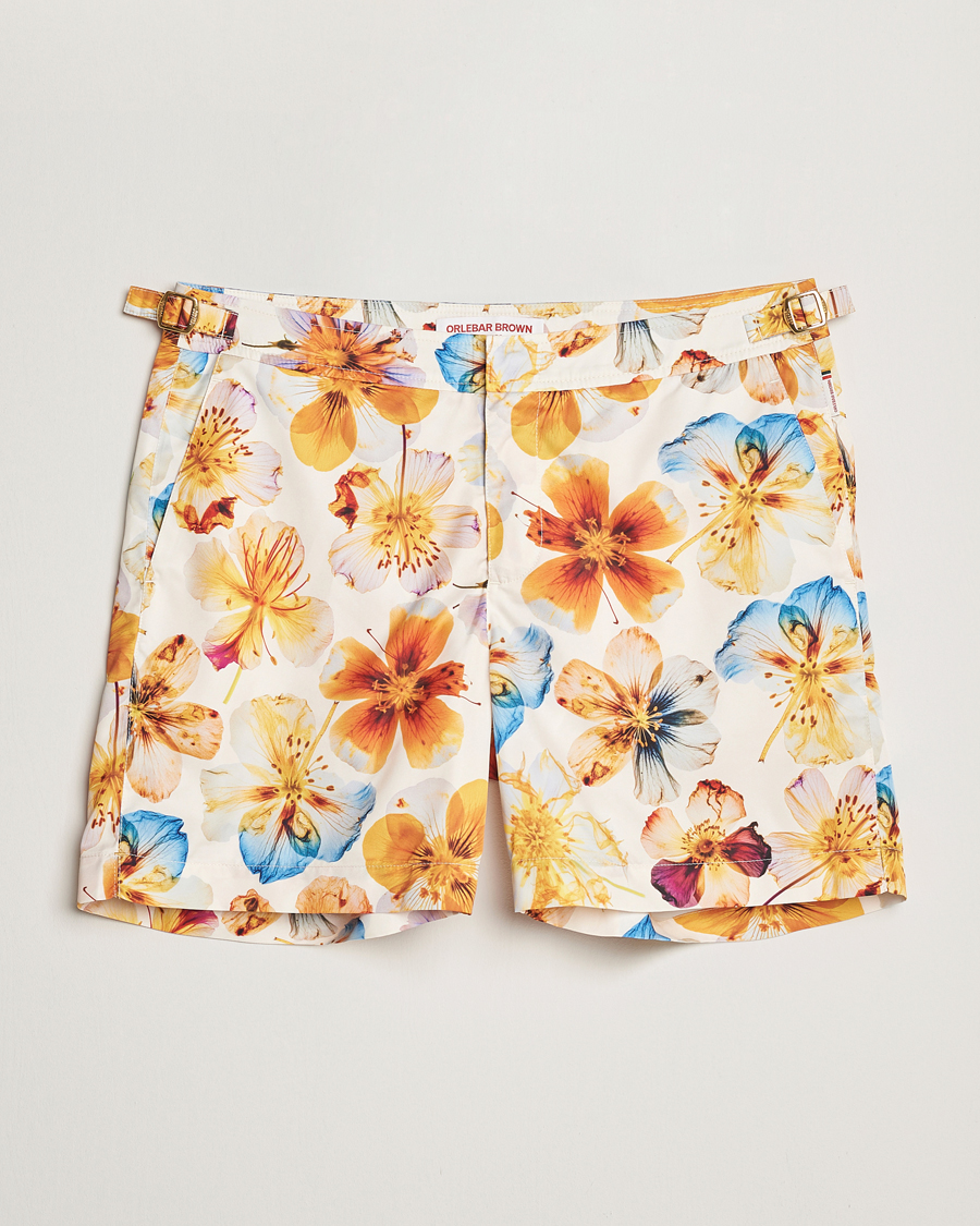 Herren | Badehosen | Orlebar Brown | Bulldog Oshibana Printed Swimshorts White Sand