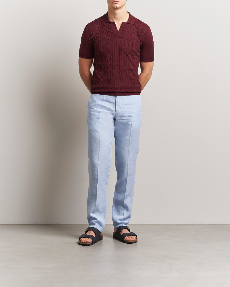 Herren | Hosen | Orlebar Brown | Griffon Linen Trousers Springwater Blue