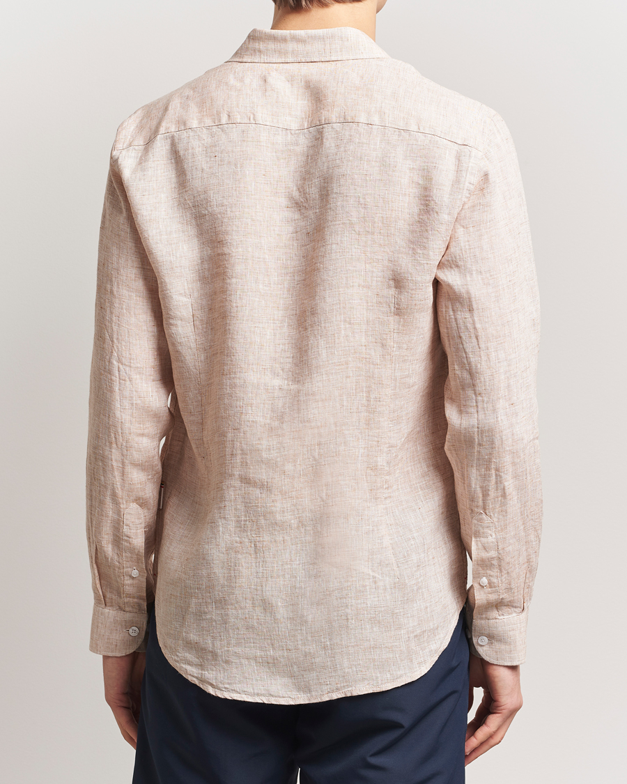 Herren | Hemden | Orlebar Brown | Giles Long Sleeve Linen Shirt Pink Sand/White