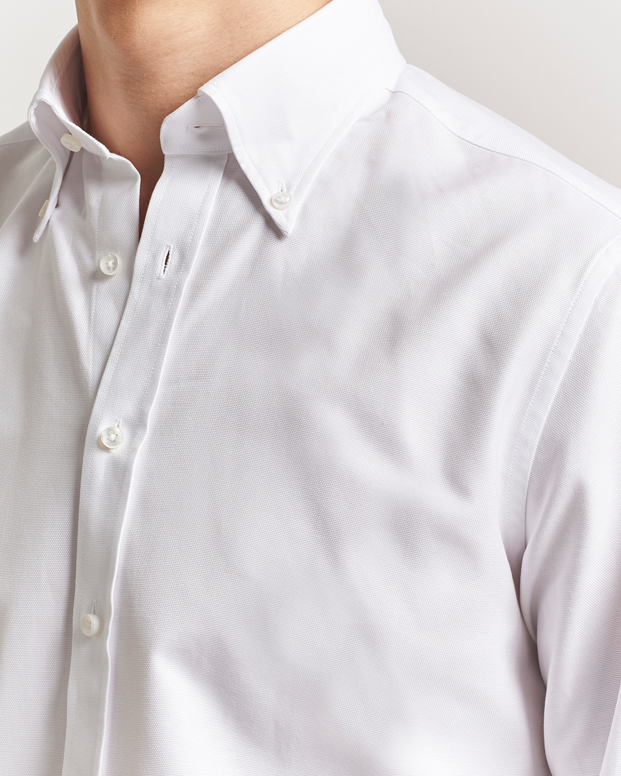 Herren | Hemden | Stenströms | Fitted Body Heavy Oxford Shirt White