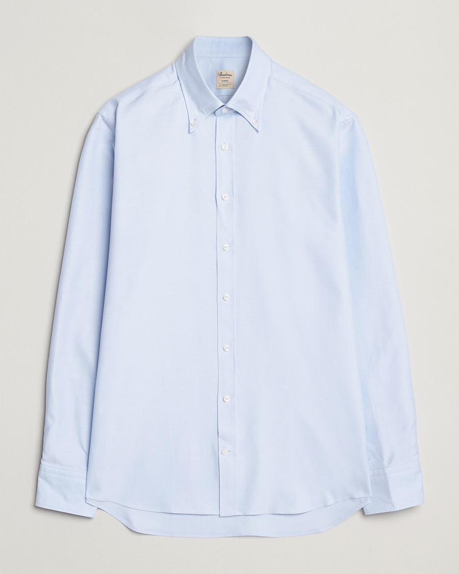 Herren | Hemden | Stenströms | Fitted Body Heavy Oxford Shirt Blue