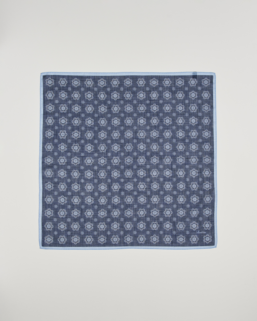 Herren | Stenströms Printed Cotton Bandana Navy | Stenströms | Printed Cotton Bandana Navy
