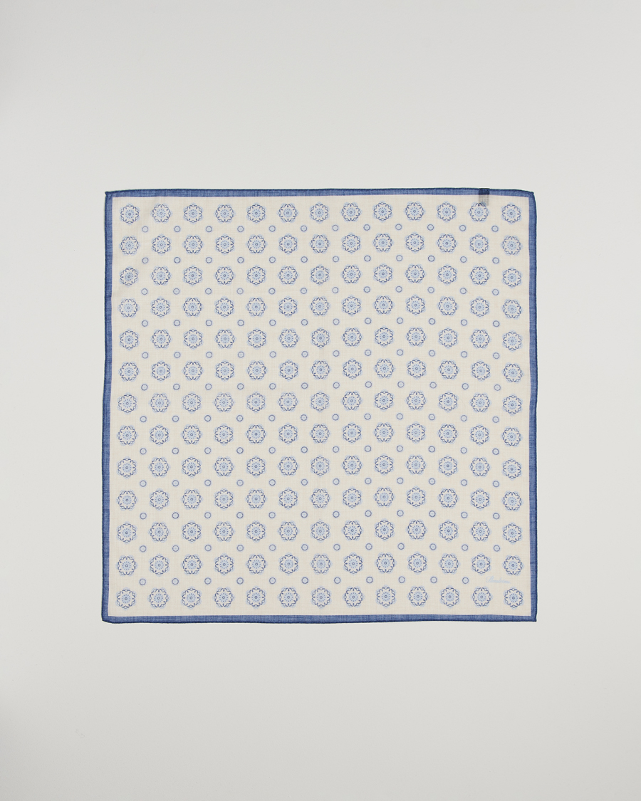 Herren | Stenströms Printed Cotton Bandana White | Stenströms | Printed Cotton Bandana White
