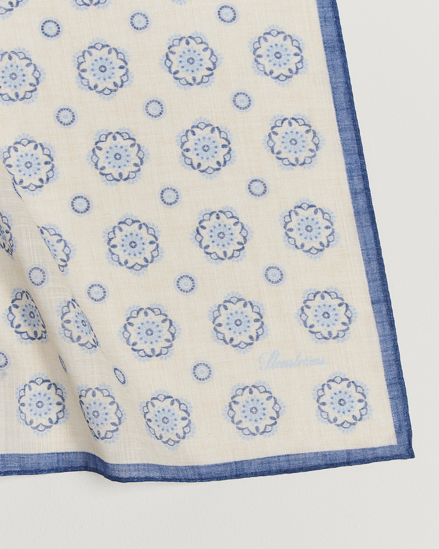 Herren | Stenströms Printed Cotton Bandana White | Stenströms | Printed Cotton Bandana White