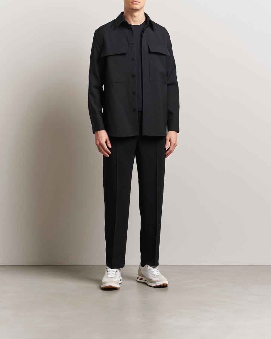 Herren | Hemden | Jil Sander | Double Pocket Gabardine Overshirt Black