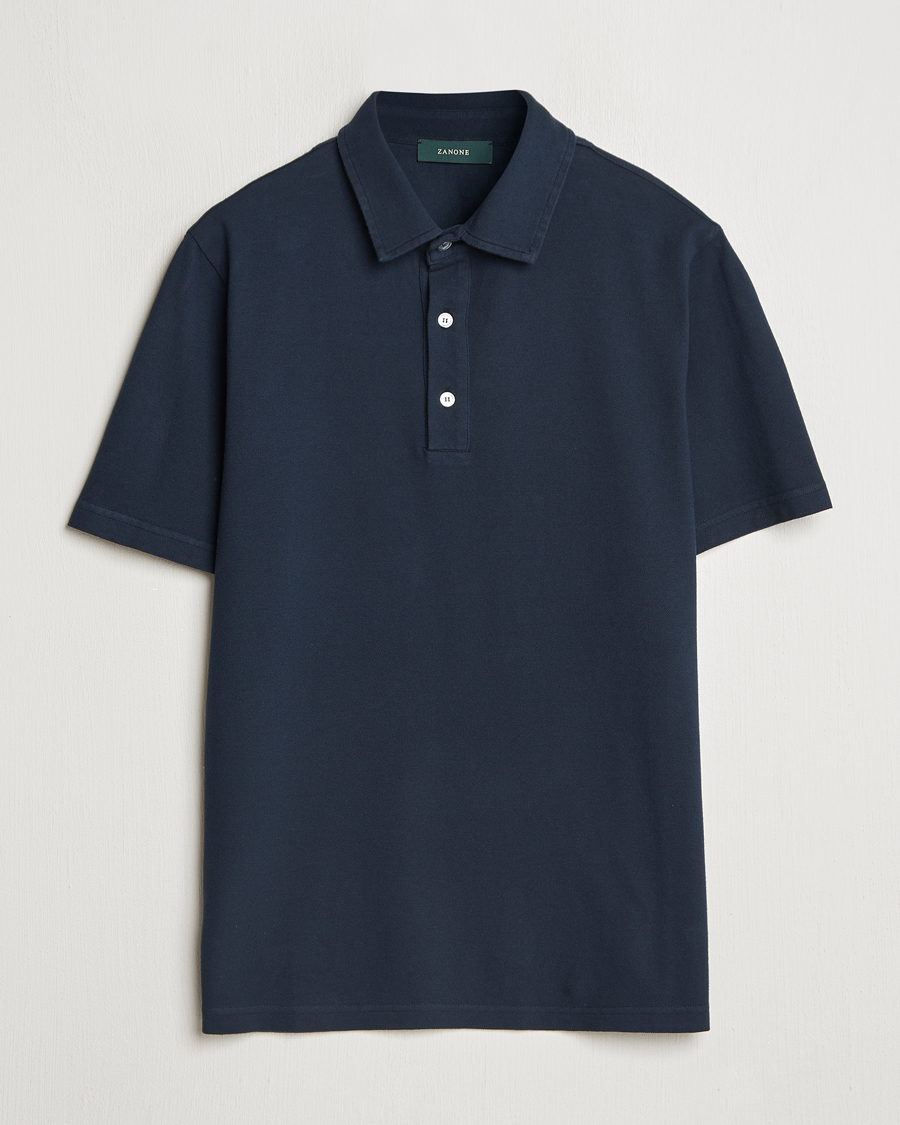 Herren | Poloshirts | Zanone | Soft Cotton Piquet Polo Navy