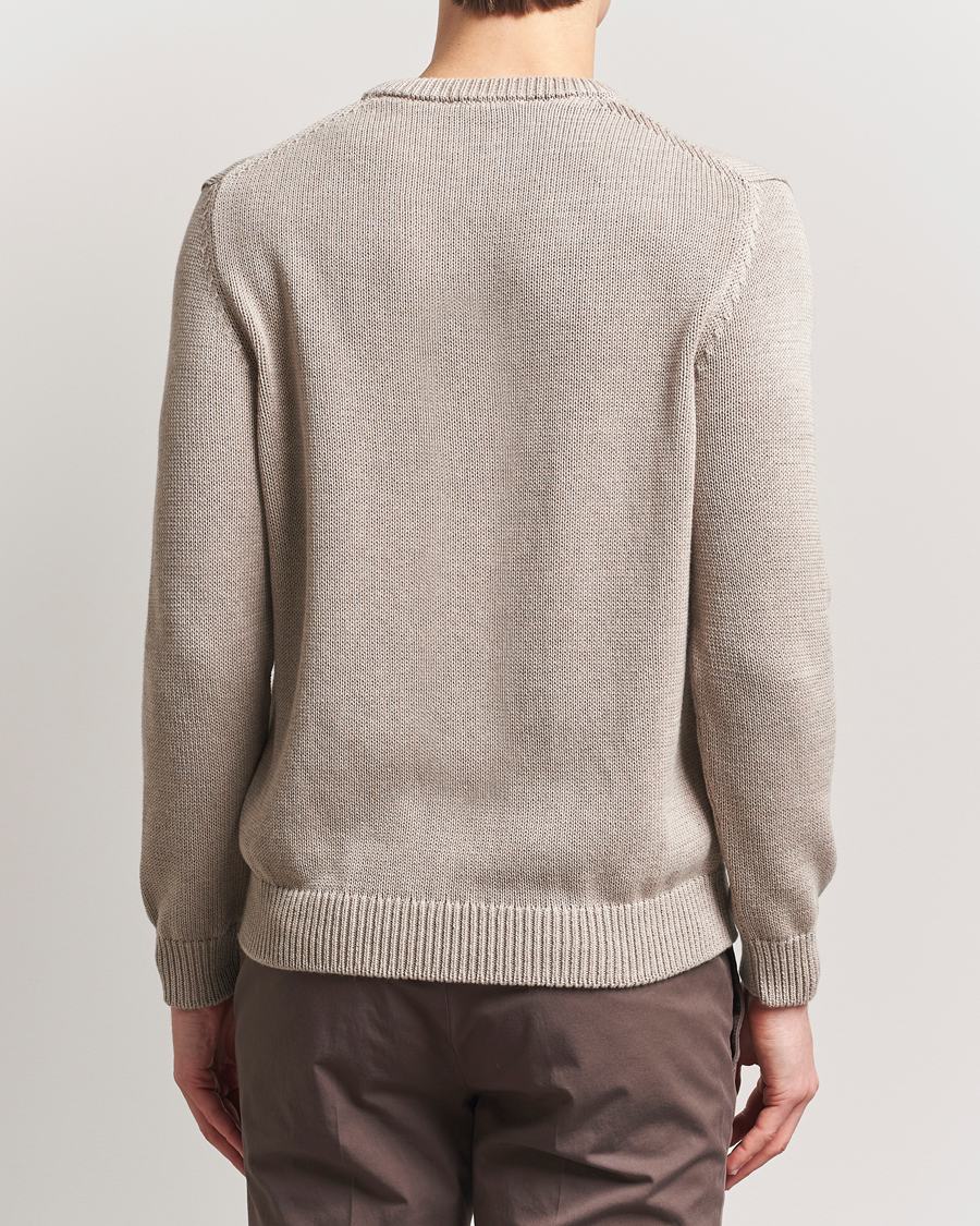 Herren | Pullover | Zanone | Soft Cotton Crewneck Sweater Beige