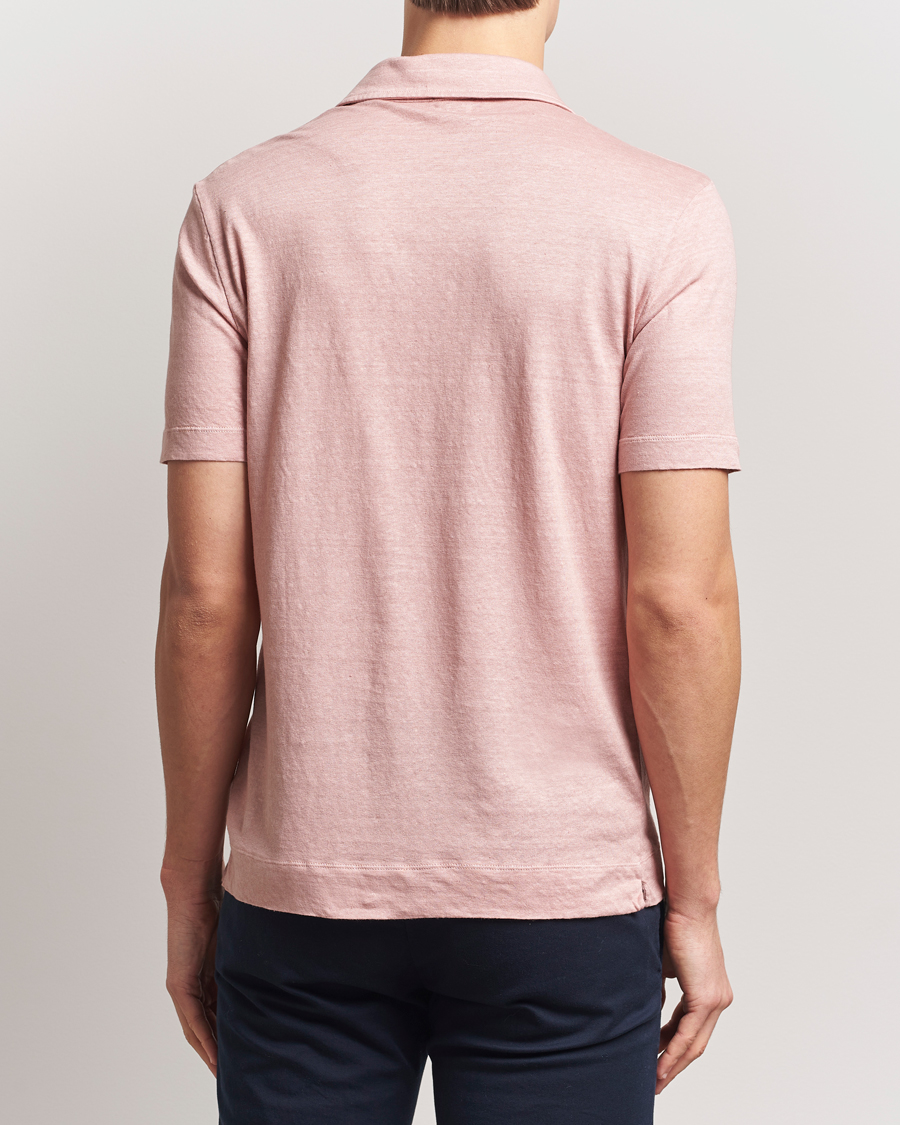 Herren | Poloshirts | Massimo Alba | Filicudi Cotton/Linen Polo Pink