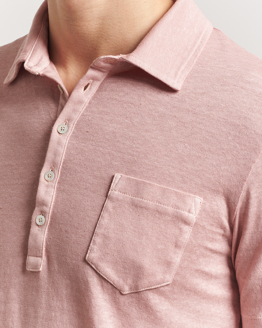 Herren | Poloshirts | Massimo Alba | Filicudi Cotton/Linen Polo Pink