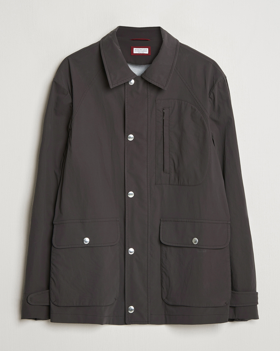 Herren | Jacken | Brunello Cucinelli | Peach Cotton Field Jacket Dark Brown