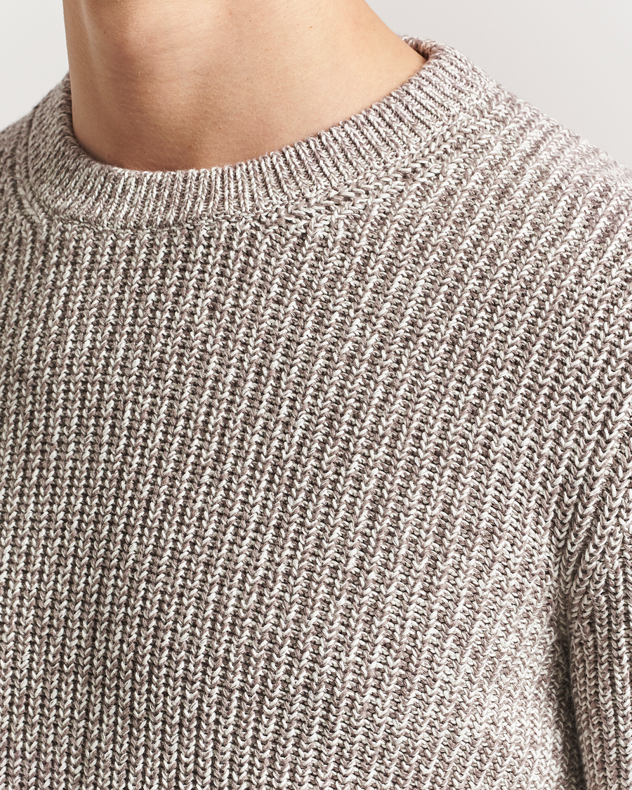 Herren | Pullover | Brunello Cucinelli | Melange Rib Sweater Beige