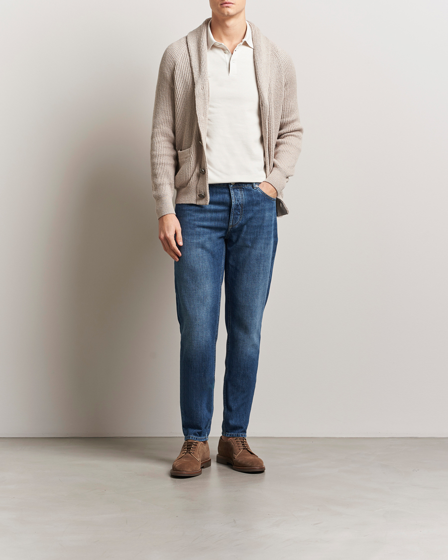 Herren | Pullover | Brunello Cucinelli | Heavy Rib Shawl Cardigan Beige
