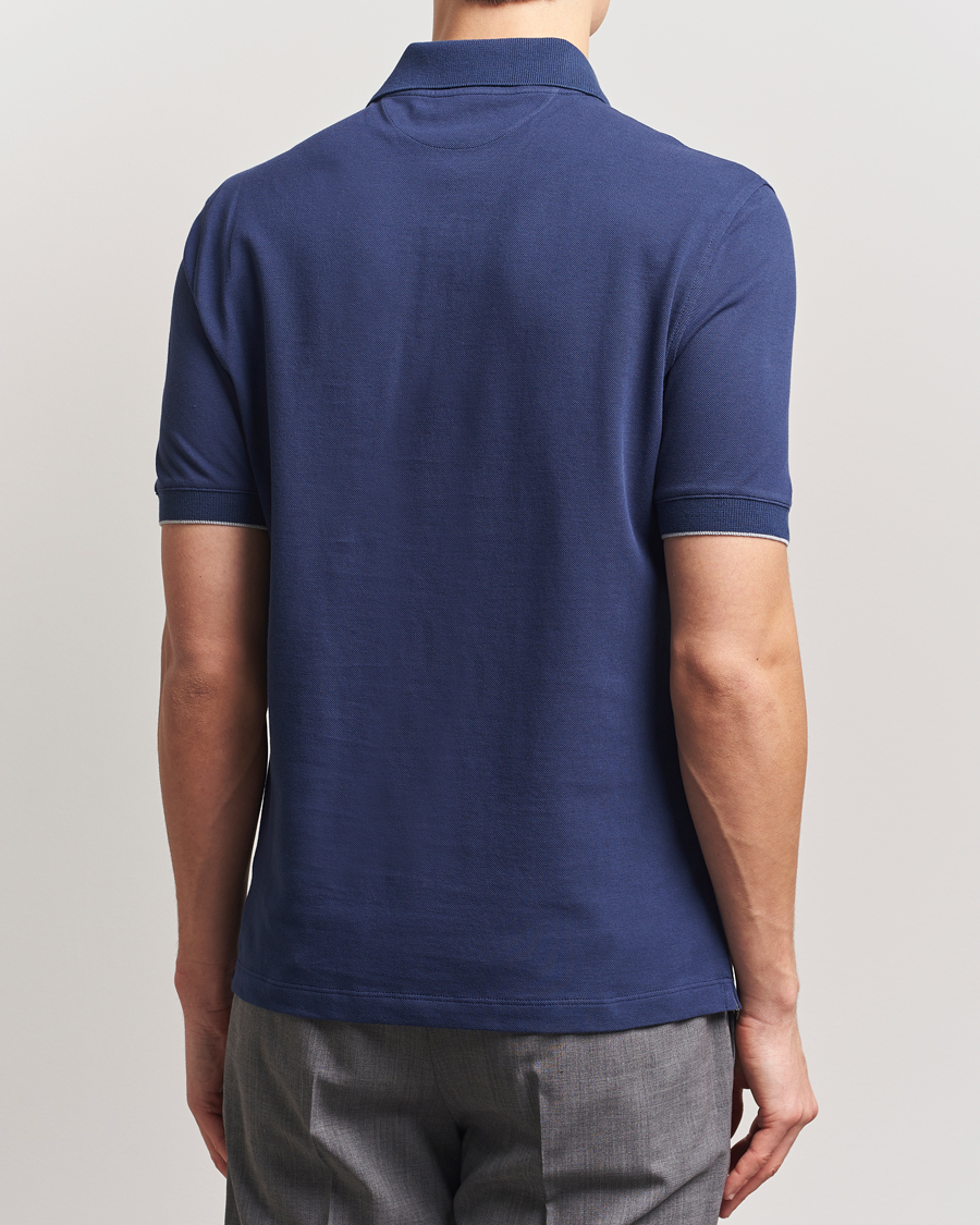 Herren | Poloshirts | Brunello Cucinelli | Short Sleeve Logo Polo Navy