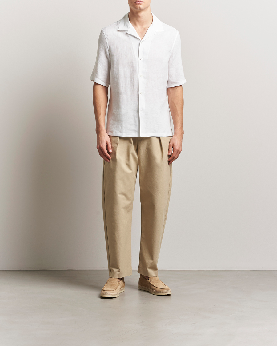 Herren | Hemden | Brunello Cucinelli | Linen Camp Shirt White