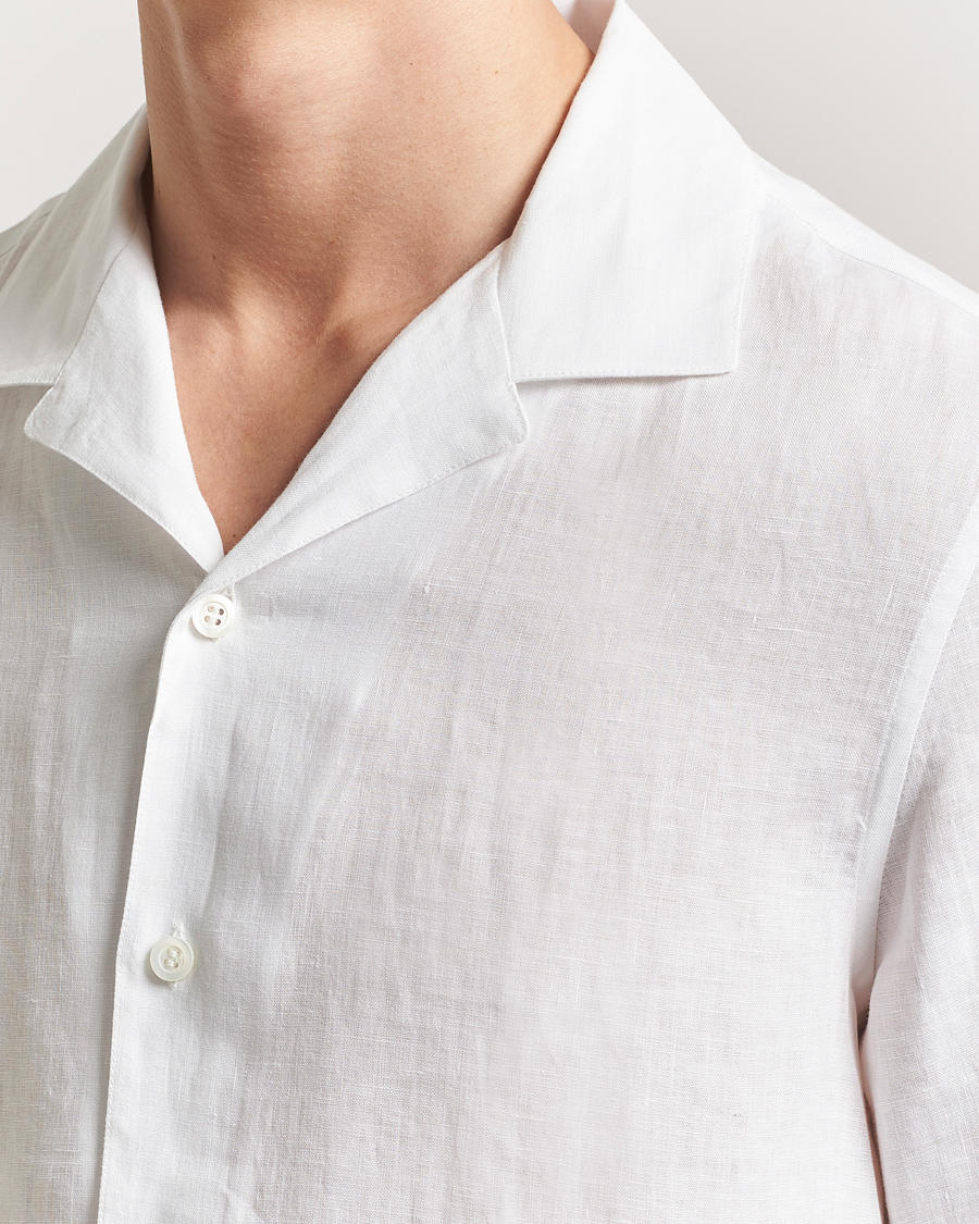 Herren | Hemden | Brunello Cucinelli | Linen Camp Shirt White
