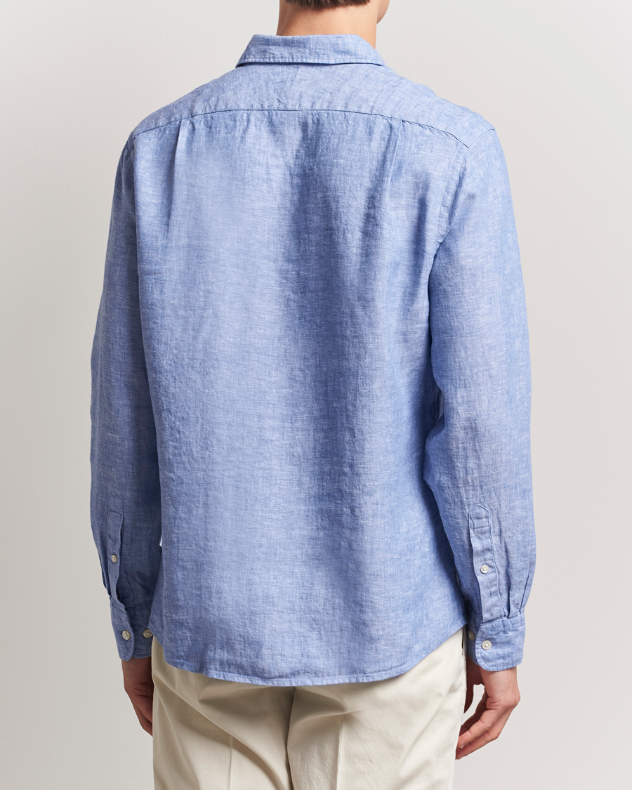 Herren | Hemden | Charles Tyrwhitt | Pure Linen Slim Fit Shirt Cobalt Blue