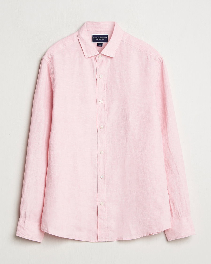 Herren | Hemden | Charles Tyrwhitt | Pure Linen Slim Fit Shirt Pink