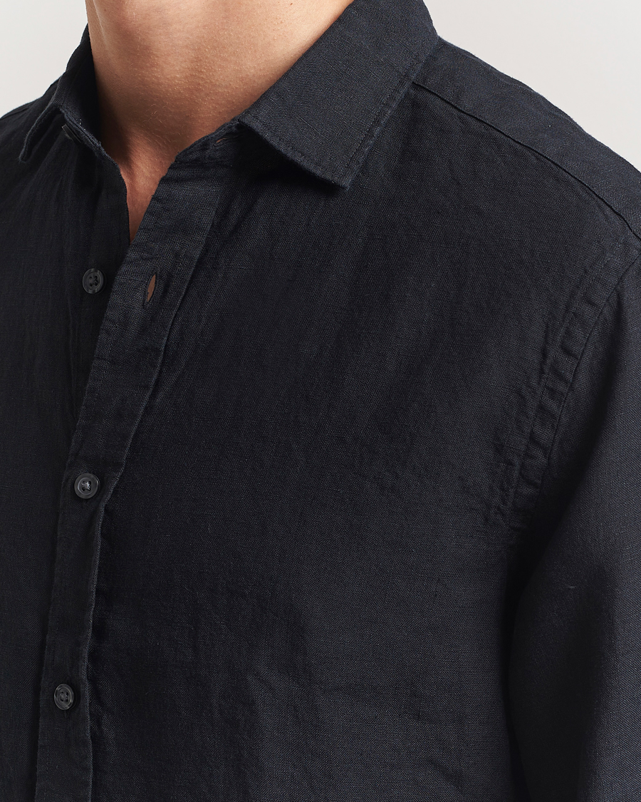 Herren | Hemden | Charles Tyrwhitt | Pure Linen Slim Fit Shirt Black