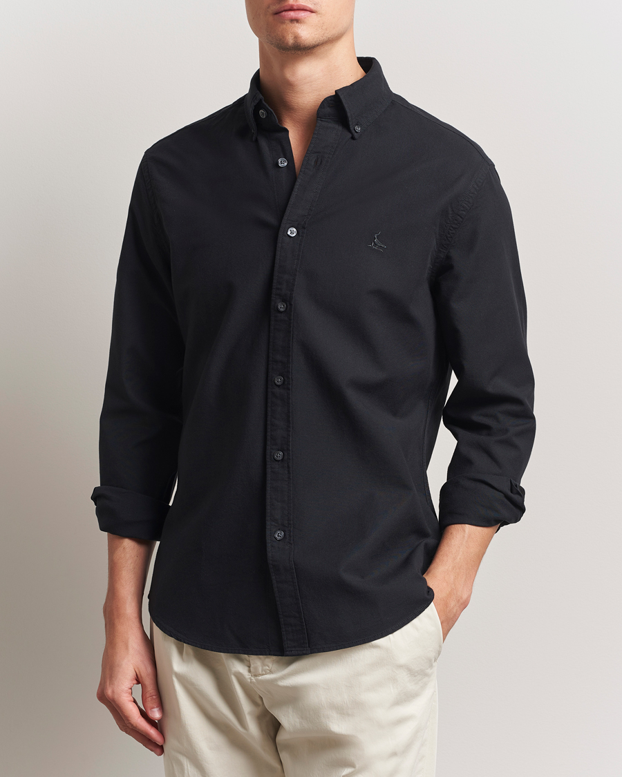 Herren | Hemden | Charles Tyrwhitt | Button Down Stretch Oxford Shirt Black