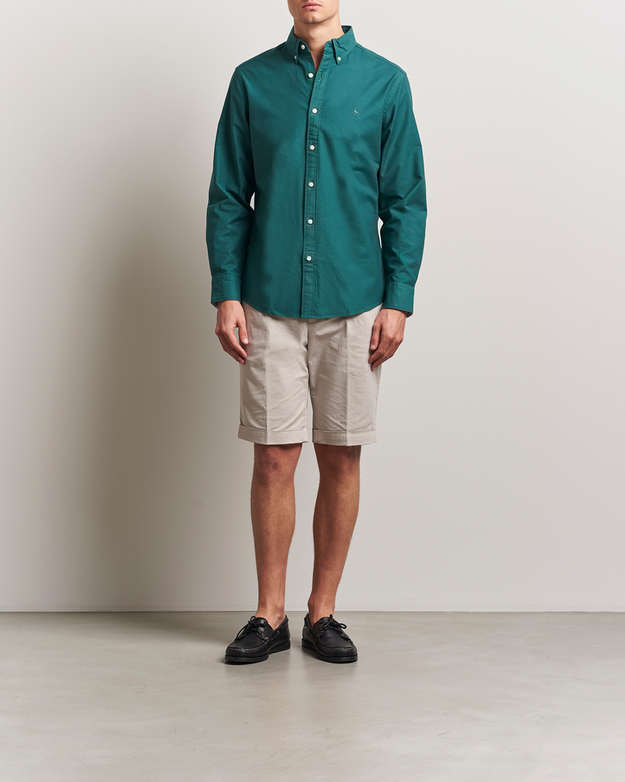 Herren | Hemden | Charles Tyrwhitt | Button Down Stretch Oxford Shirt Teal Green